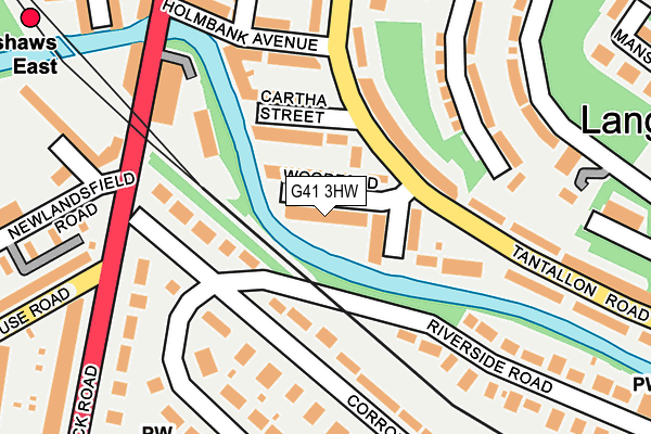 G41 3HW map - OS OpenMap – Local (Ordnance Survey)