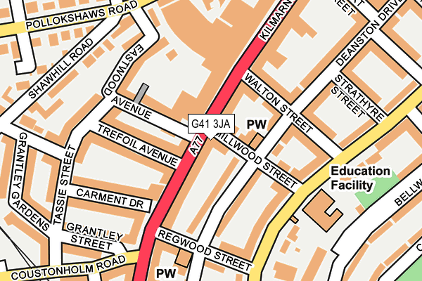 G41 3JA map - OS OpenMap – Local (Ordnance Survey)