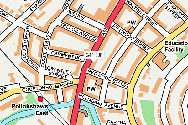 G41 3JF map - OS OpenMap – Local (Ordnance Survey)