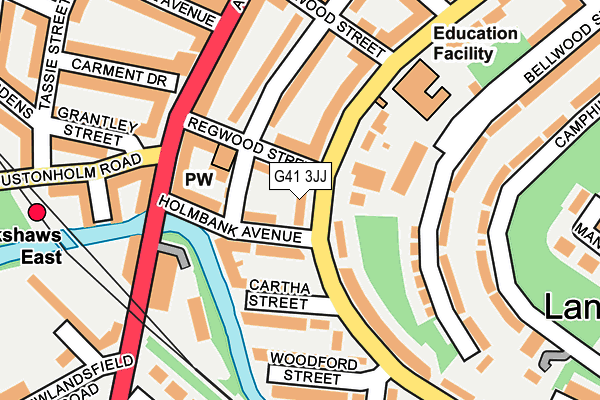 G41 3JJ map - OS OpenMap – Local (Ordnance Survey)