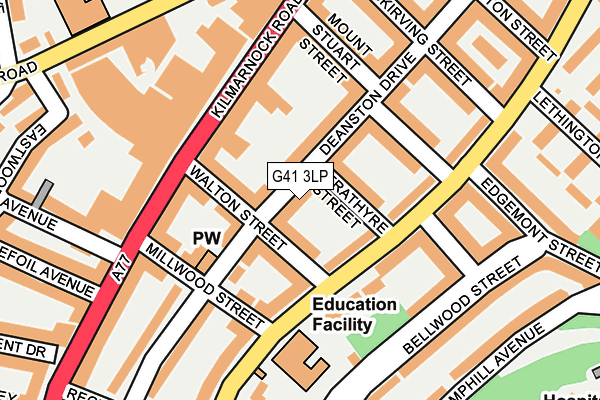 G41 3LP map - OS OpenMap – Local (Ordnance Survey)