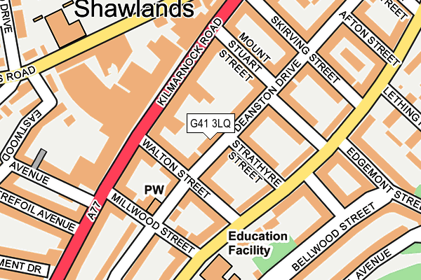 G41 3LQ map - OS OpenMap – Local (Ordnance Survey)