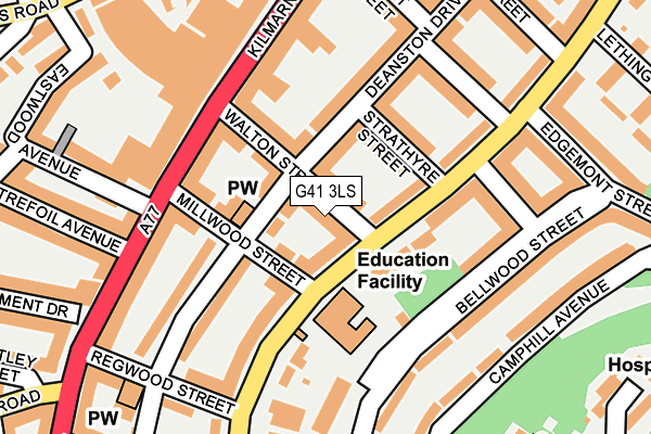 G41 3LS map - OS OpenMap – Local (Ordnance Survey)