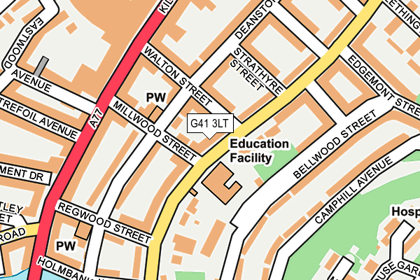 G41 3LT map - OS OpenMap – Local (Ordnance Survey)