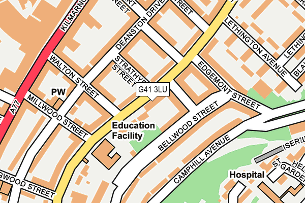 G41 3LU map - OS OpenMap – Local (Ordnance Survey)