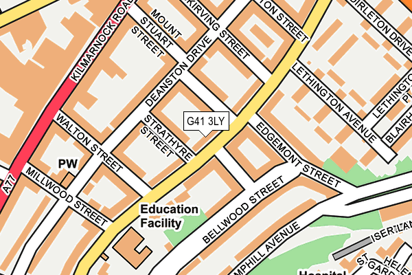 G41 3LY map - OS OpenMap – Local (Ordnance Survey)