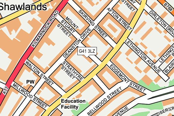 G41 3LZ map - OS OpenMap – Local (Ordnance Survey)