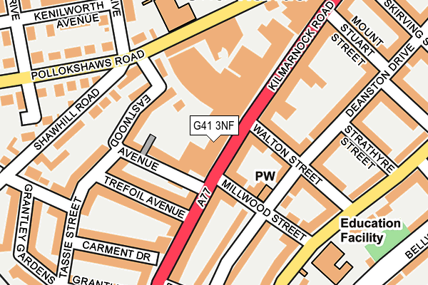 G41 3NF map - OS OpenMap – Local (Ordnance Survey)