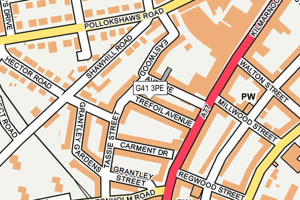 G41 3PE map - OS OpenMap – Local (Ordnance Survey)