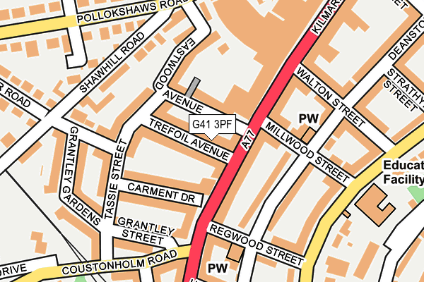 G41 3PF map - OS OpenMap – Local (Ordnance Survey)