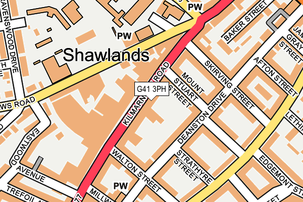 G41 3PH map - OS OpenMap – Local (Ordnance Survey)