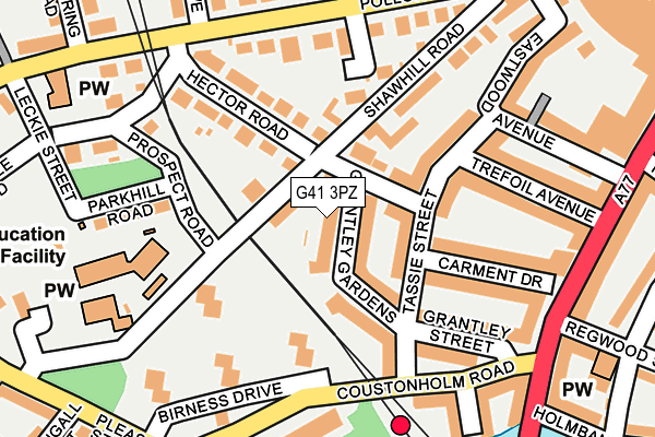 G41 3PZ map - OS OpenMap – Local (Ordnance Survey)