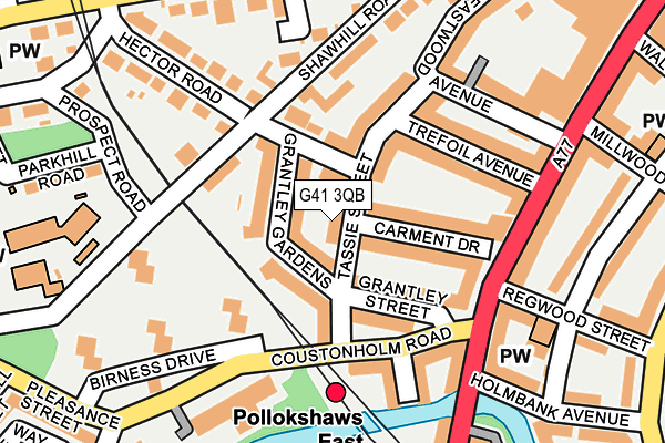 G41 3QB map - OS OpenMap – Local (Ordnance Survey)