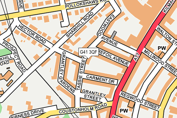 G41 3QF map - OS OpenMap – Local (Ordnance Survey)