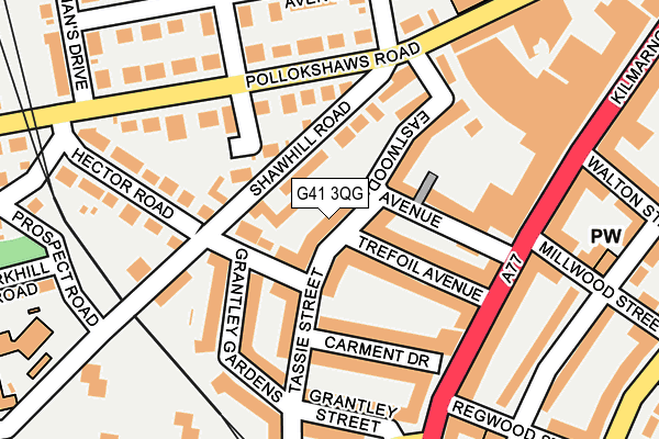 G41 3QG map - OS OpenMap – Local (Ordnance Survey)