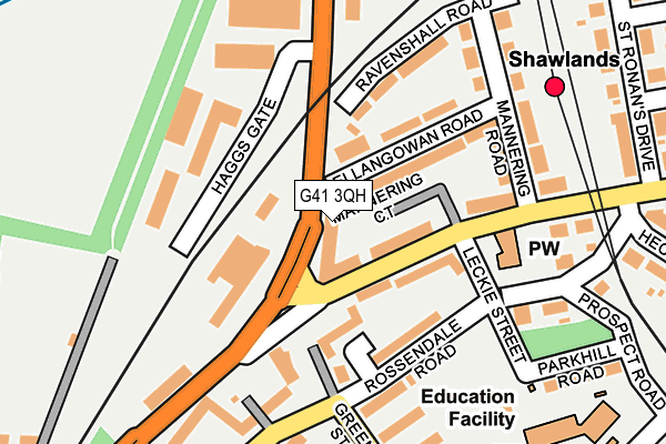 G41 3QH map - OS OpenMap – Local (Ordnance Survey)