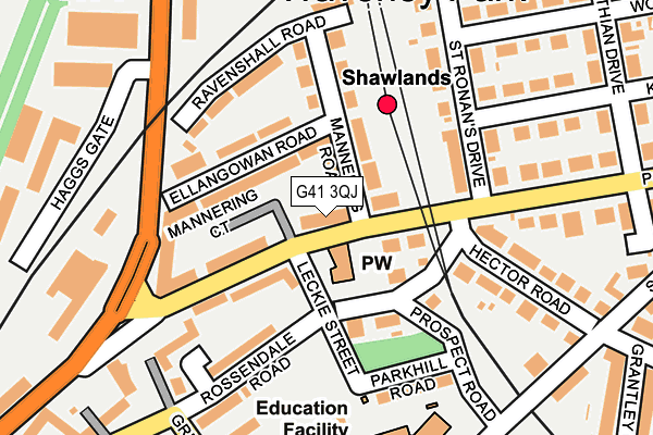 G41 3QJ map - OS OpenMap – Local (Ordnance Survey)