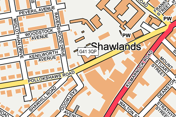 G41 3QP map - OS OpenMap – Local (Ordnance Survey)