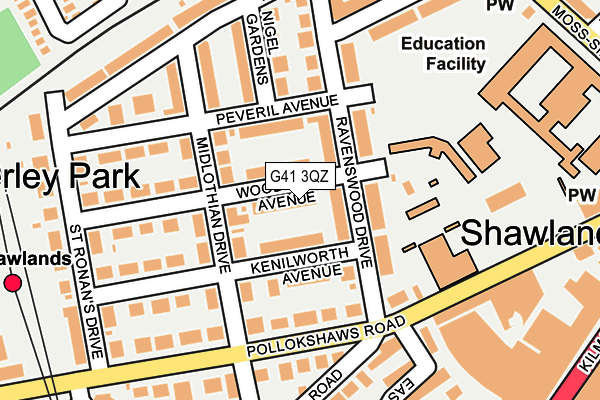 G41 3QZ map - OS OpenMap – Local (Ordnance Survey)