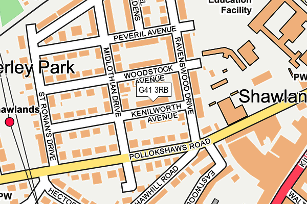 G41 3RB map - OS OpenMap – Local (Ordnance Survey)