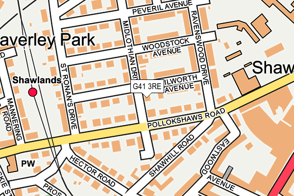 G41 3RE map - OS OpenMap – Local (Ordnance Survey)