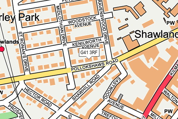 G41 3RF map - OS OpenMap – Local (Ordnance Survey)