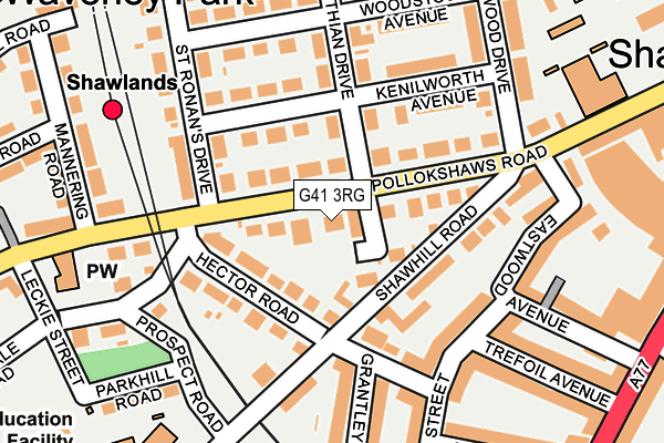 G41 3RG map - OS OpenMap – Local (Ordnance Survey)