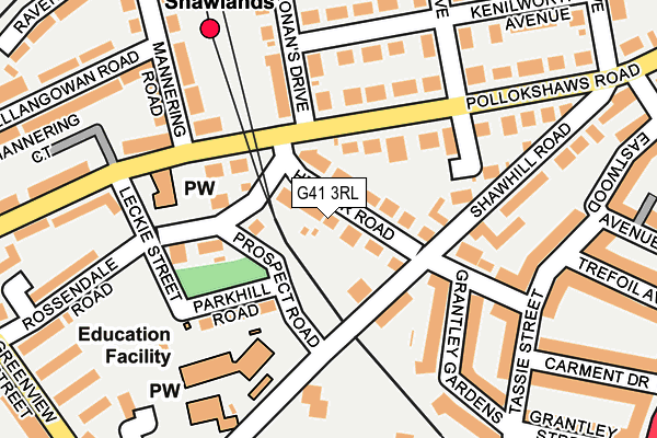 G41 3RL map - OS OpenMap – Local (Ordnance Survey)