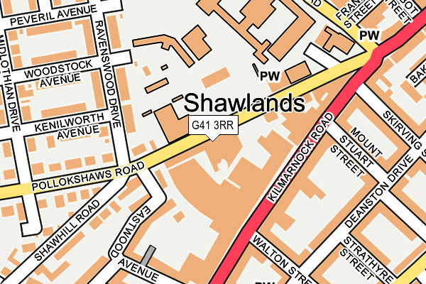 G41 3RR map - OS OpenMap – Local (Ordnance Survey)