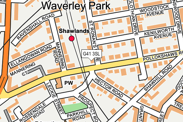 G41 3SL map - OS OpenMap – Local (Ordnance Survey)