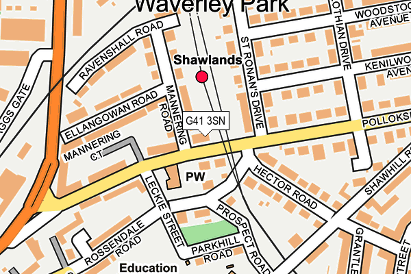 G41 3SN map - OS OpenMap – Local (Ordnance Survey)