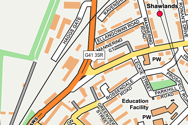 G41 3SR map - OS OpenMap – Local (Ordnance Survey)