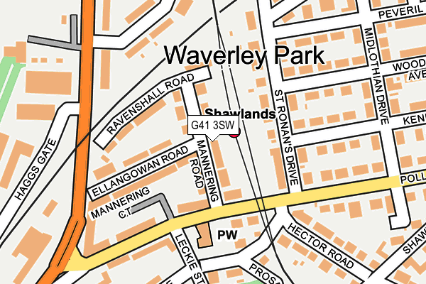 G41 3SW map - OS OpenMap – Local (Ordnance Survey)