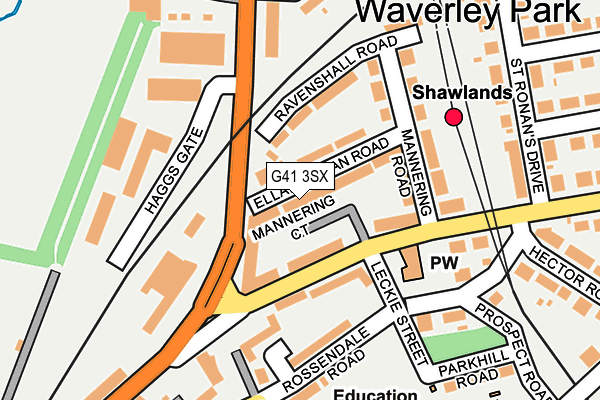 G41 3SX map - OS OpenMap – Local (Ordnance Survey)