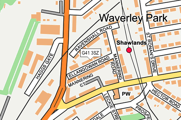 G41 3SZ map - OS OpenMap – Local (Ordnance Survey)