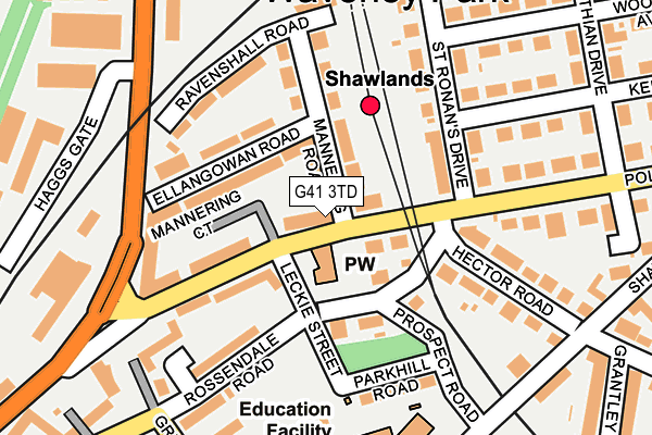 G41 3TD map - OS OpenMap – Local (Ordnance Survey)