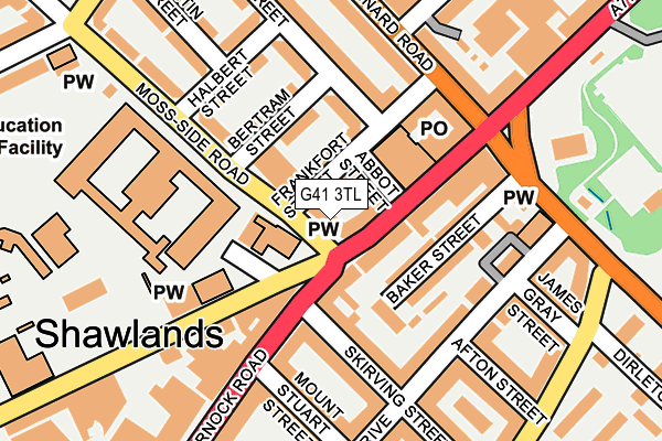 G41 3TL map - OS OpenMap – Local (Ordnance Survey)