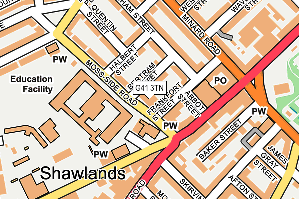 G41 3TN map - OS OpenMap – Local (Ordnance Survey)