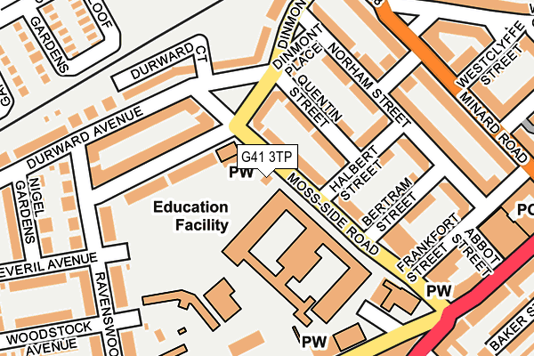 G41 3TP map - OS OpenMap – Local (Ordnance Survey)