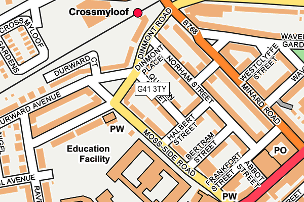 G41 3TY map - OS OpenMap – Local (Ordnance Survey)