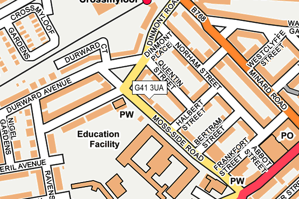 G41 3UA map - OS OpenMap – Local (Ordnance Survey)