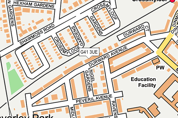 G41 3UE map - OS OpenMap – Local (Ordnance Survey)