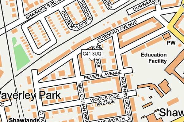 G41 3UQ map - OS OpenMap – Local (Ordnance Survey)