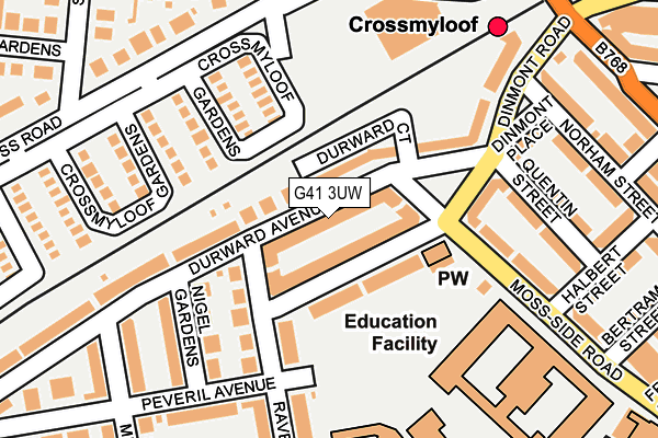 G41 3UW map - OS OpenMap – Local (Ordnance Survey)