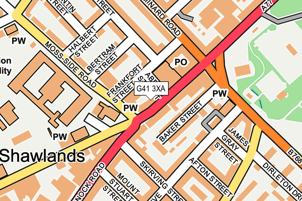 G41 3XA map - OS OpenMap – Local (Ordnance Survey)