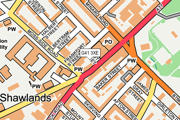 G41 3XE map - OS OpenMap – Local (Ordnance Survey)