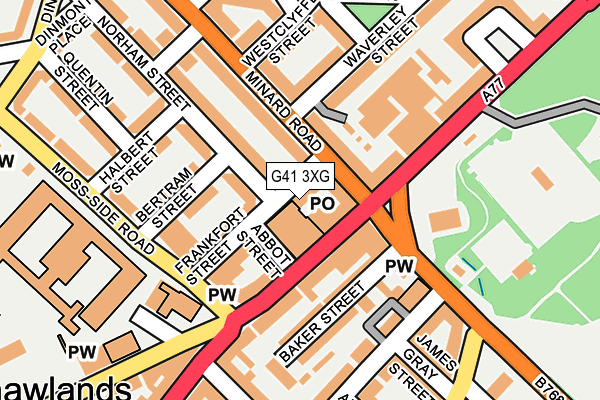 G41 3XG map - OS OpenMap – Local (Ordnance Survey)