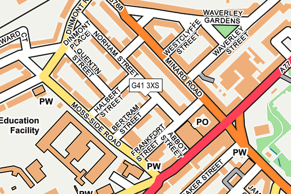 G41 3XS map - OS OpenMap – Local (Ordnance Survey)