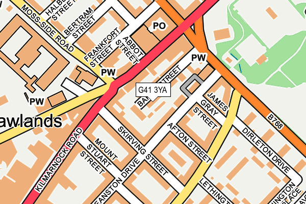 G41 3YA map - OS OpenMap – Local (Ordnance Survey)