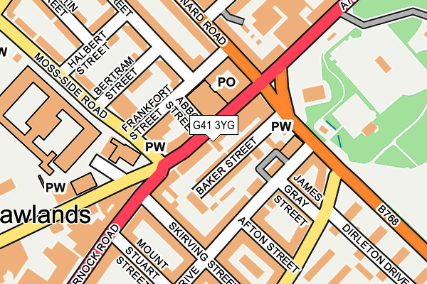 G41 3YG map - OS OpenMap – Local (Ordnance Survey)